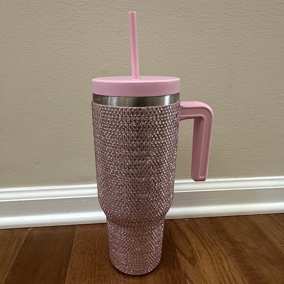 Hydrapeak Voyager 40 oz Limited Edition PINK RHINESTONE BLING Hot Cold Tumbler - Picture 1 of 5